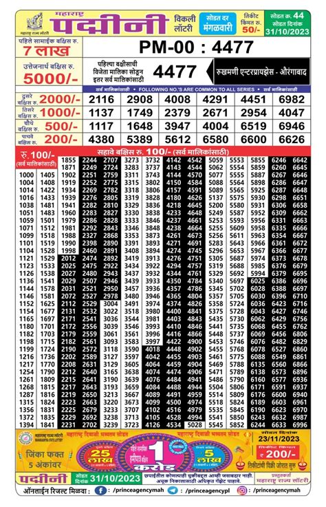 maharashtra padmini weekly draw today